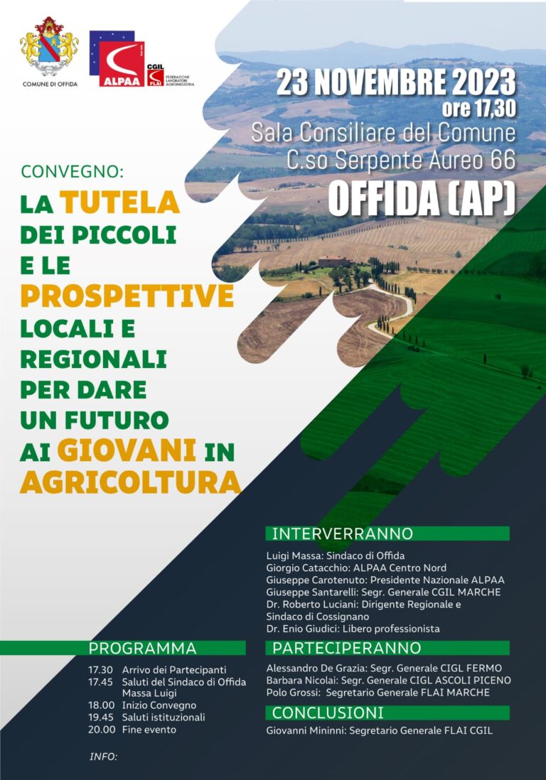 La tutela dei piccoli e le prospettive locali e regionali per dare un futuro ai giovani in agricoltura